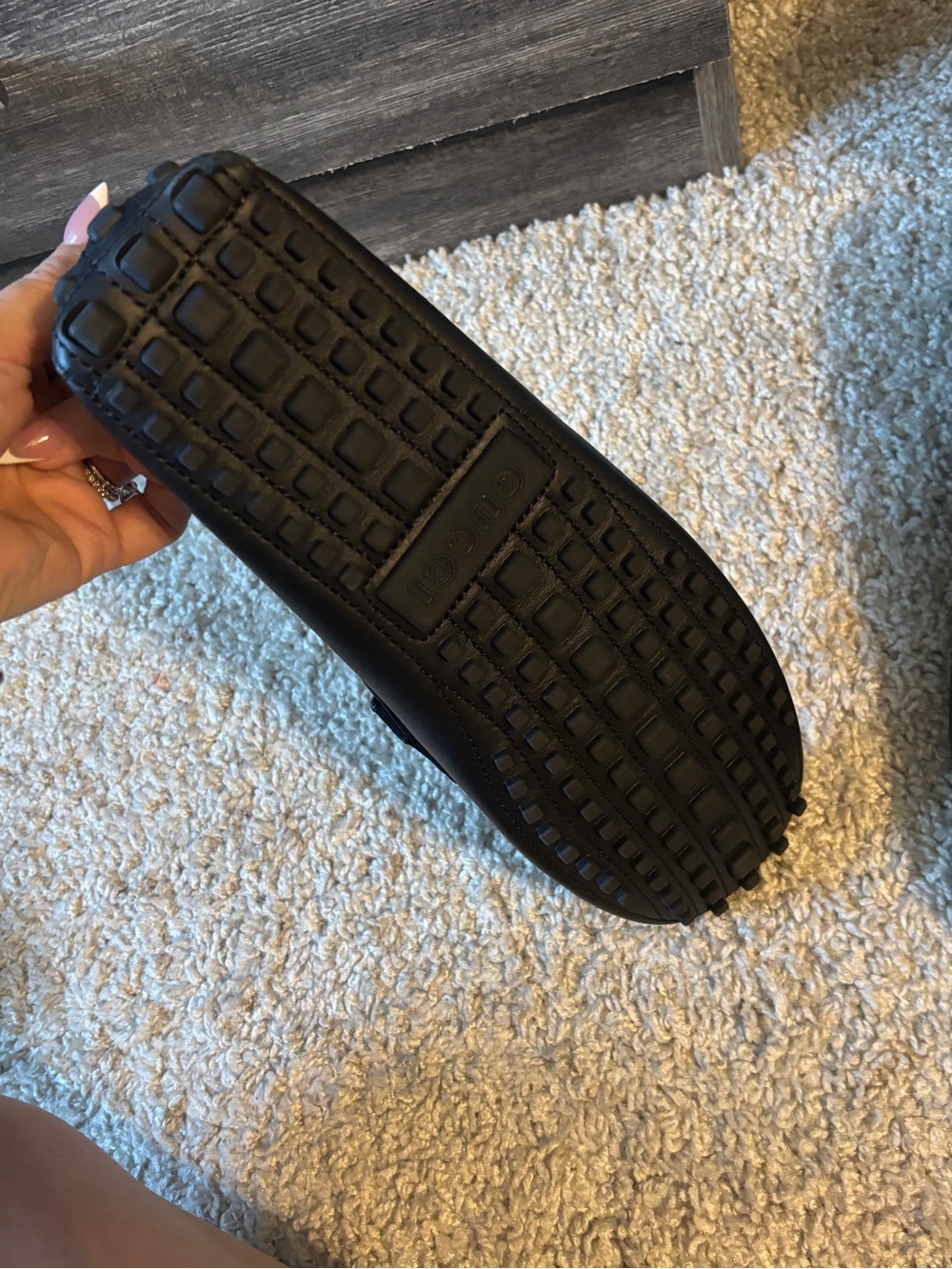 Gucci Black GG Canvas & Leather Slip-On Loafers with Interlocking G - Picture 7 of 11